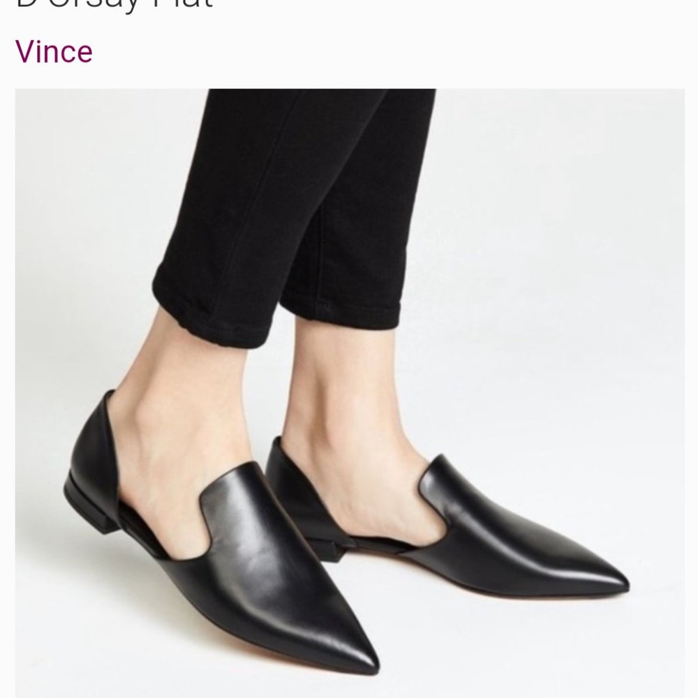 Vince Damaris Leather Flats - Black